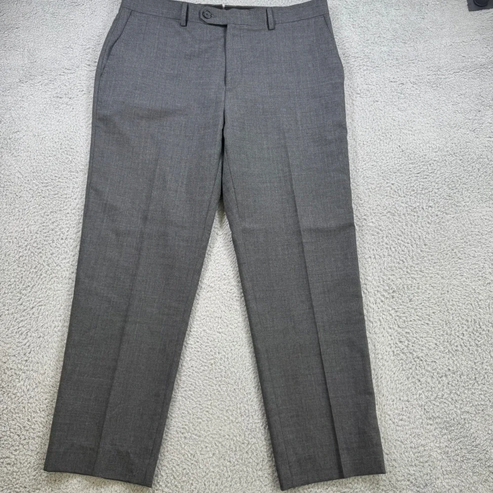 Banana Republic Vitale Barberis Canonico Wool Dress Pants Mens 35x30 Gray Slim